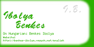 ibolya benkes business card